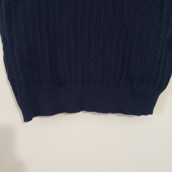 Eddie Bauer Vintage 90s Mens Sweater Vest Size‎ L Cotton Preppy Academia Career - Picture 4 of 8